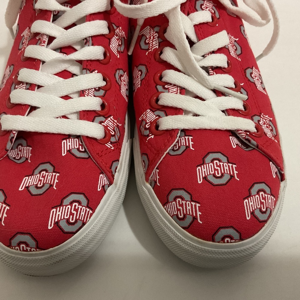 Ohio State Buckeyes Canvas Tennis Shoes, Women’s Size 8 - Picture 2 of 7